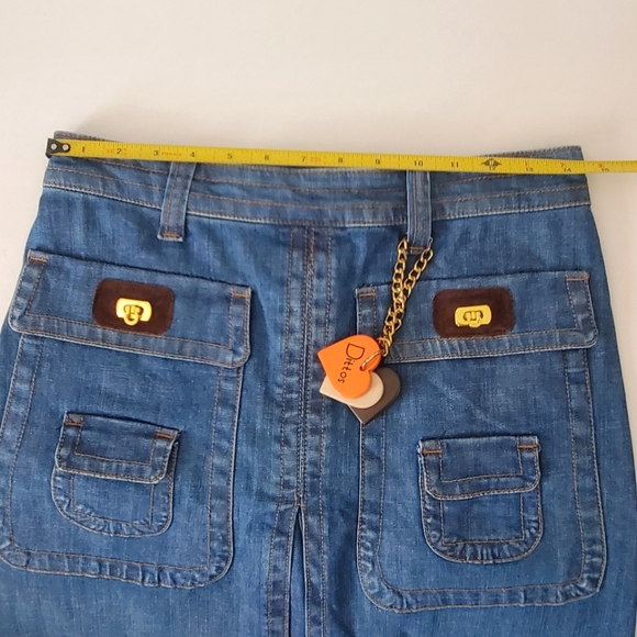 Dittos A-line Retro 70s Style Denim Skirt 28 Festival Boho Hippie Made in USA - Picture 9 of 16